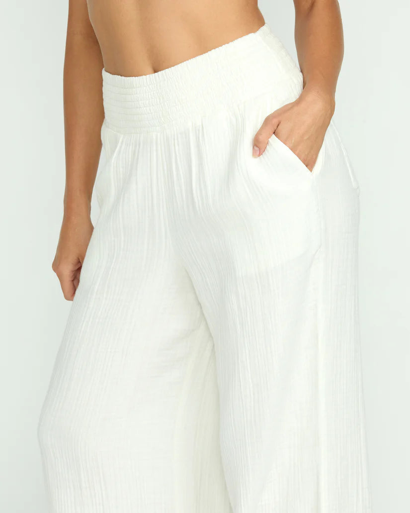 New Waves 100% Cotton Gauze Elastic Waist Pants