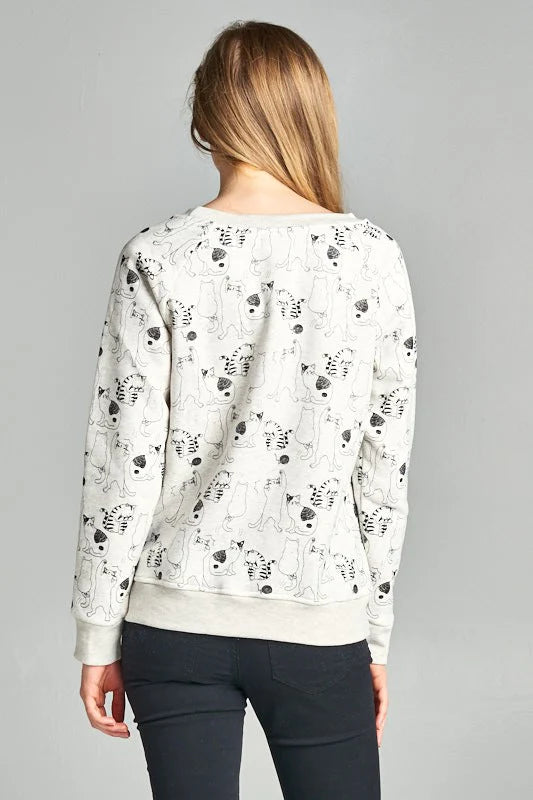 All Over Cat Sweatshirt