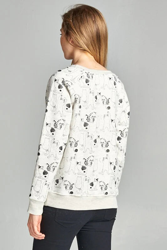 All Over Cat Sweatshirt