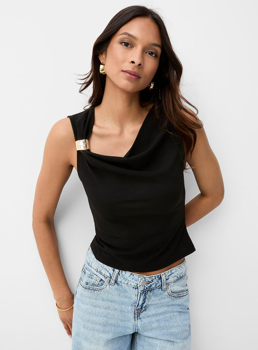 Asymmetric Metal Detail Top