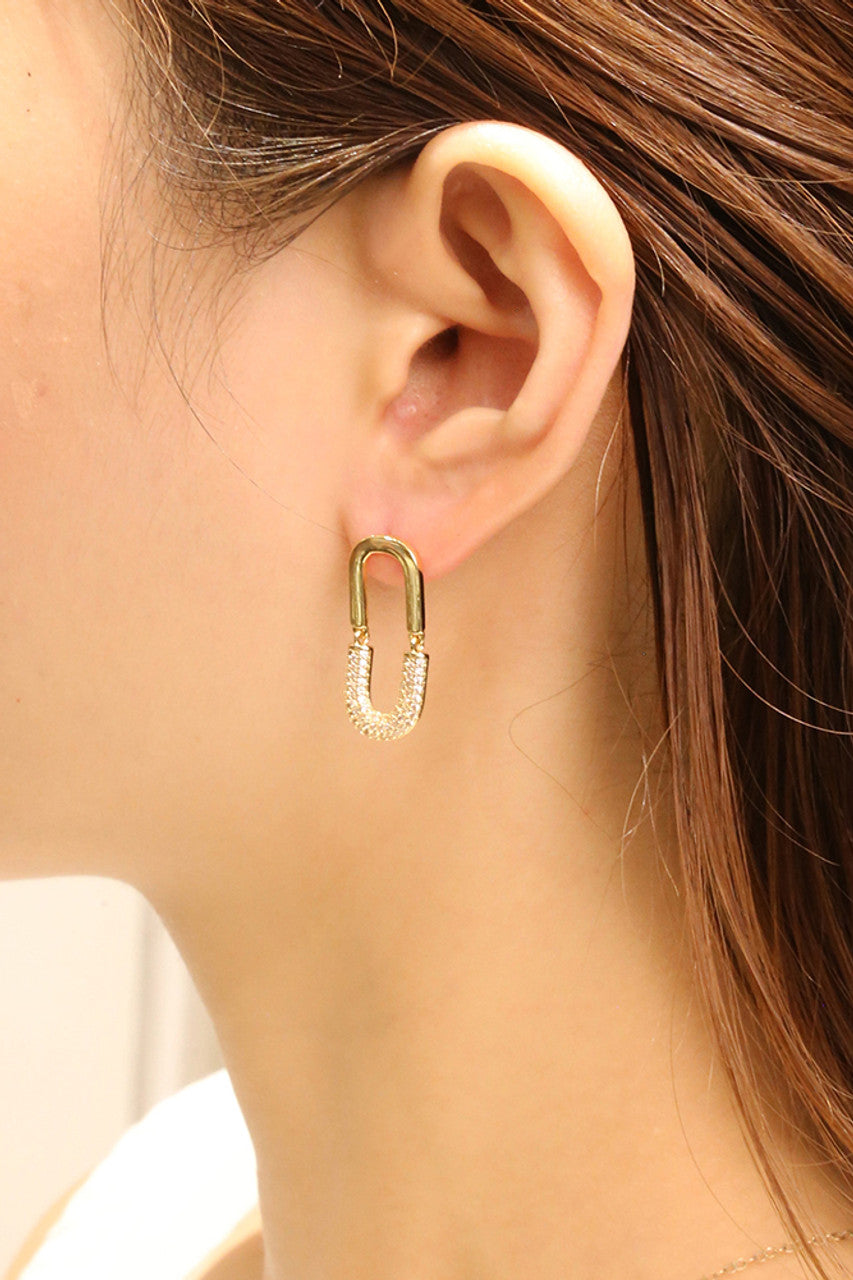 14K Gold Dipped Oval Link Earrings