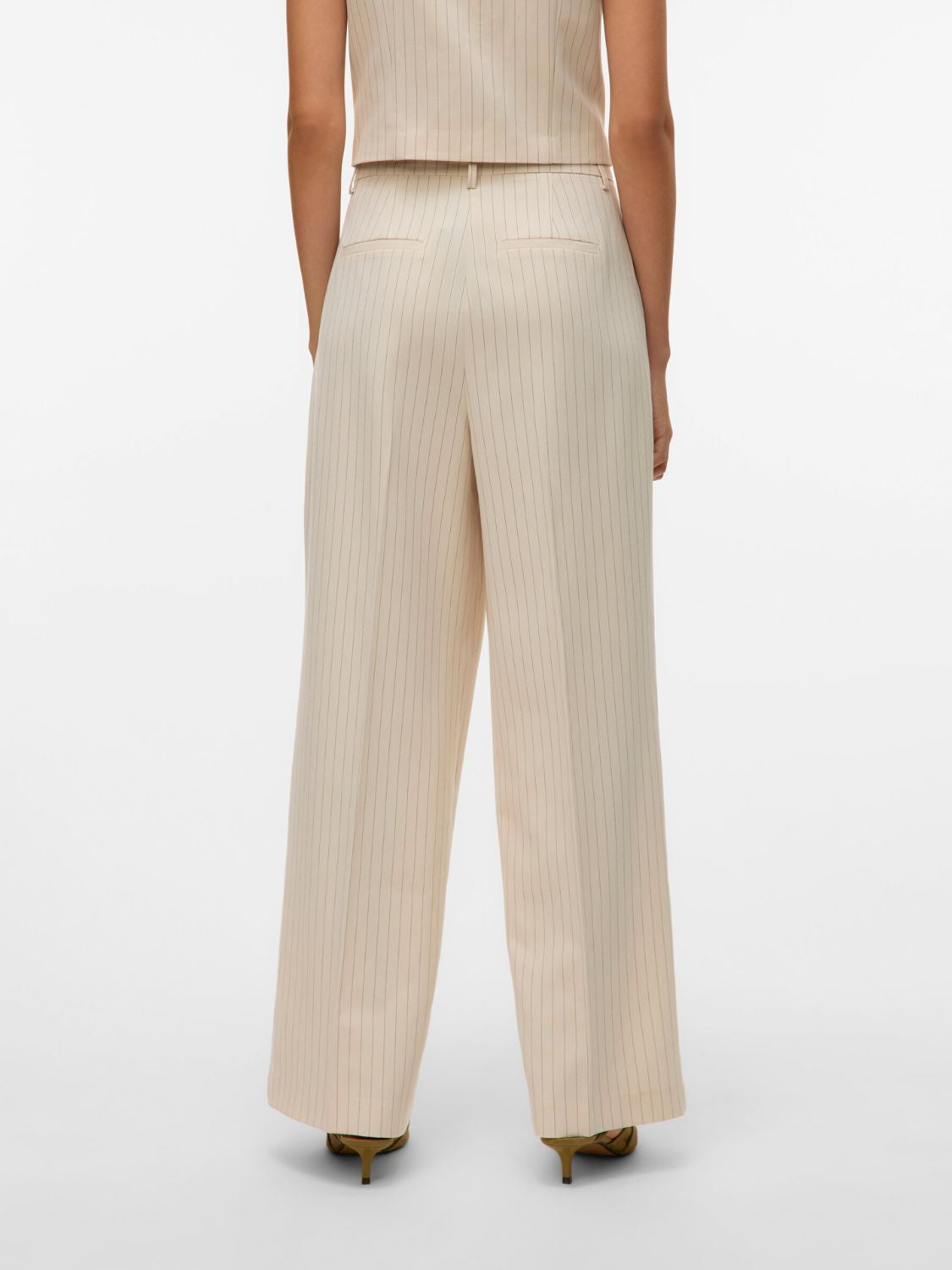 Pinstripe Wide Fit Tailored Pants