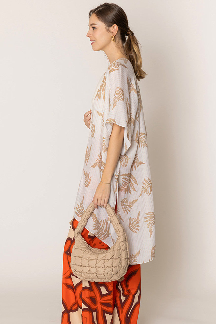Leaf Print Kimono