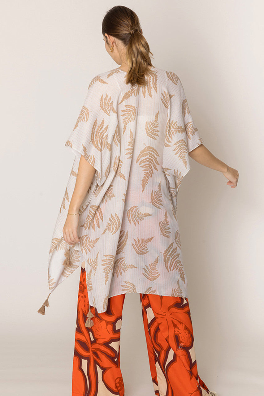 Leaf Print Kimono