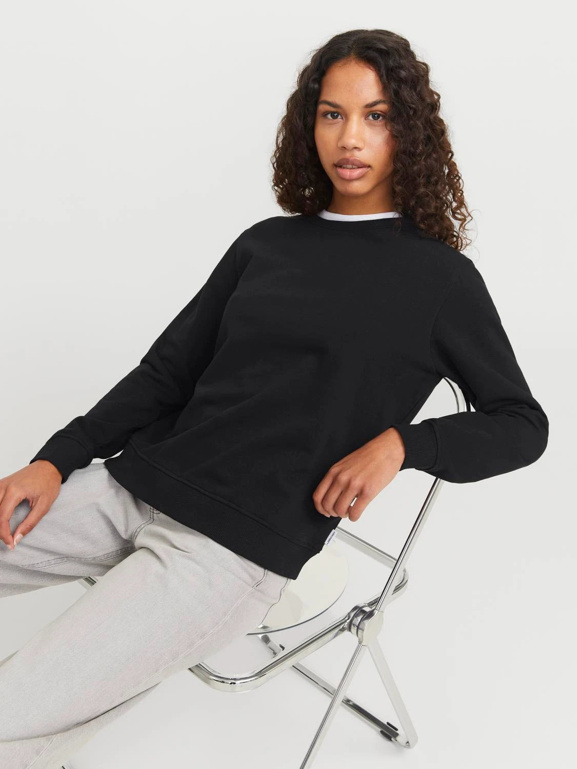 Cotton Solid Sweatshirt