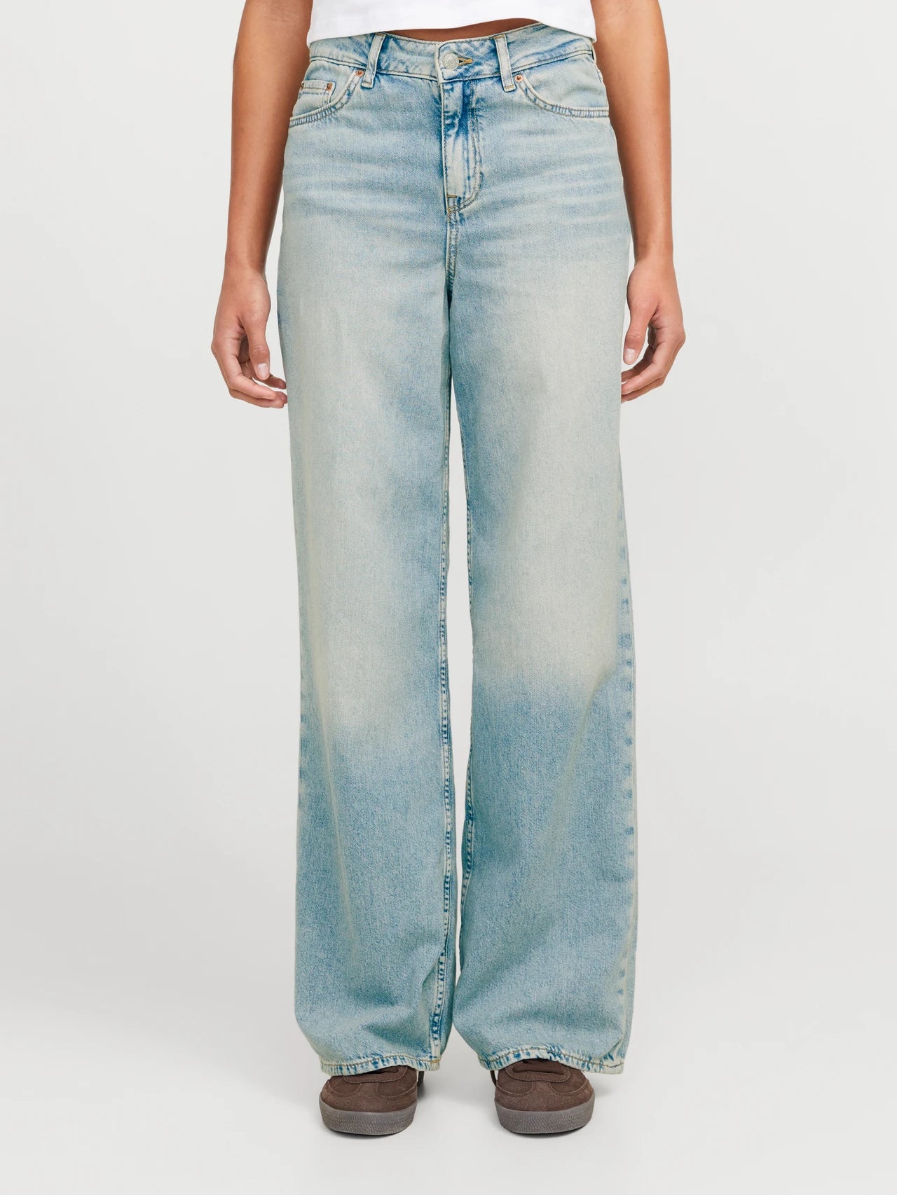 High Waist Wide Leg Light Jeans