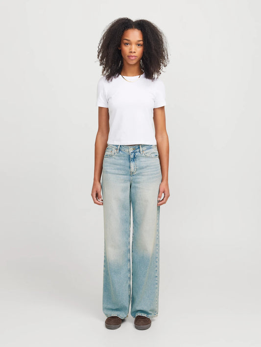 High Waist Wide Leg Light Jeans