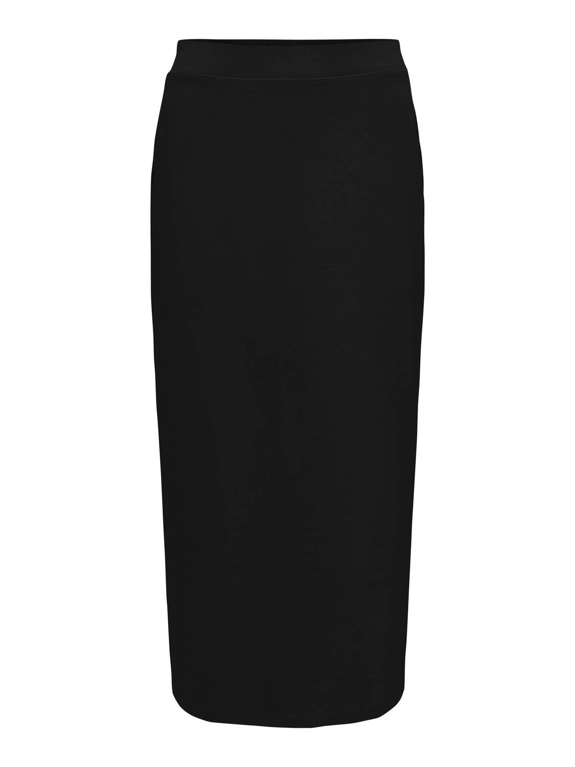 Cotton Midi Skirt with Slit