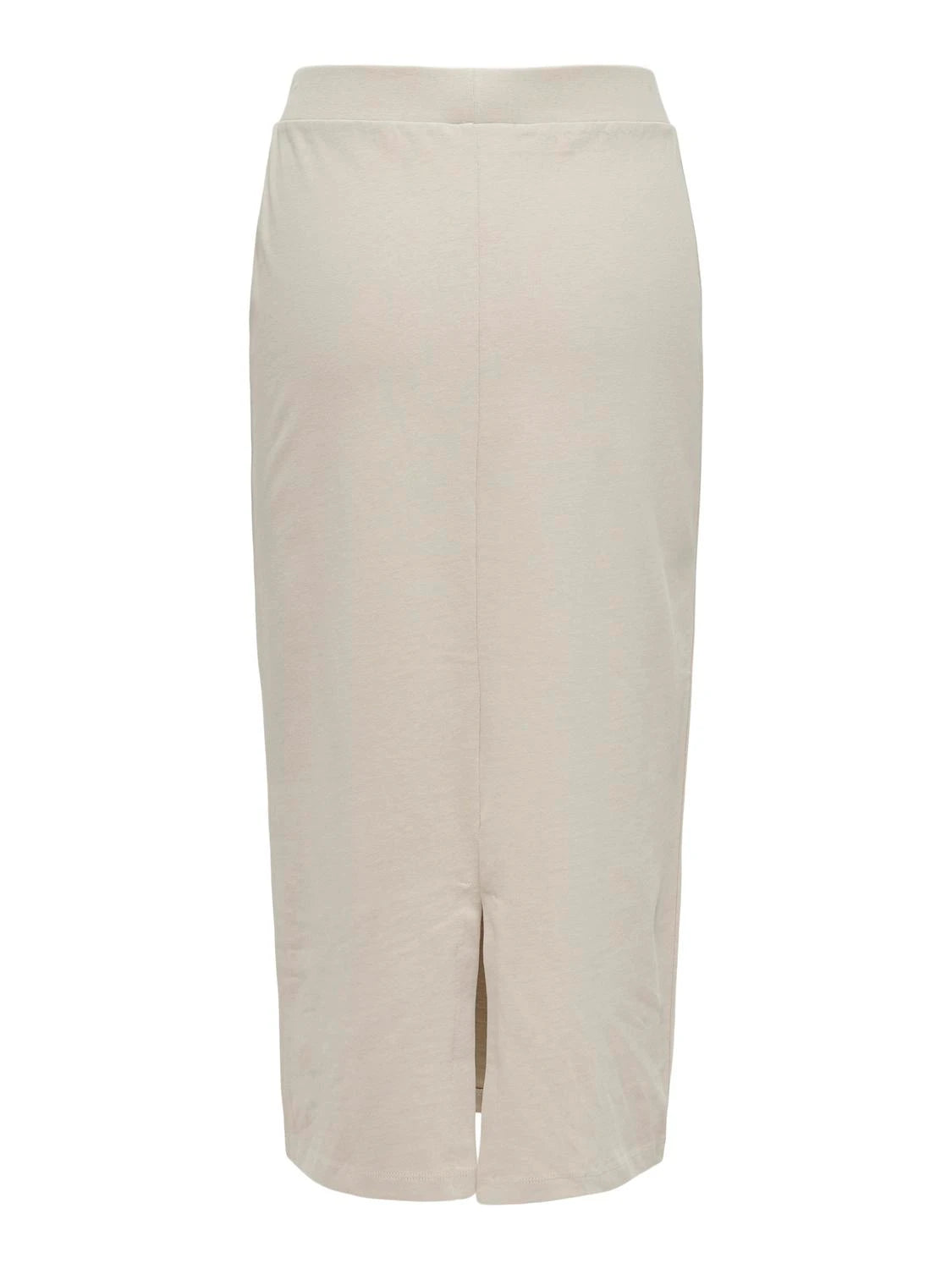 Cotton Midi Skirt with Slit