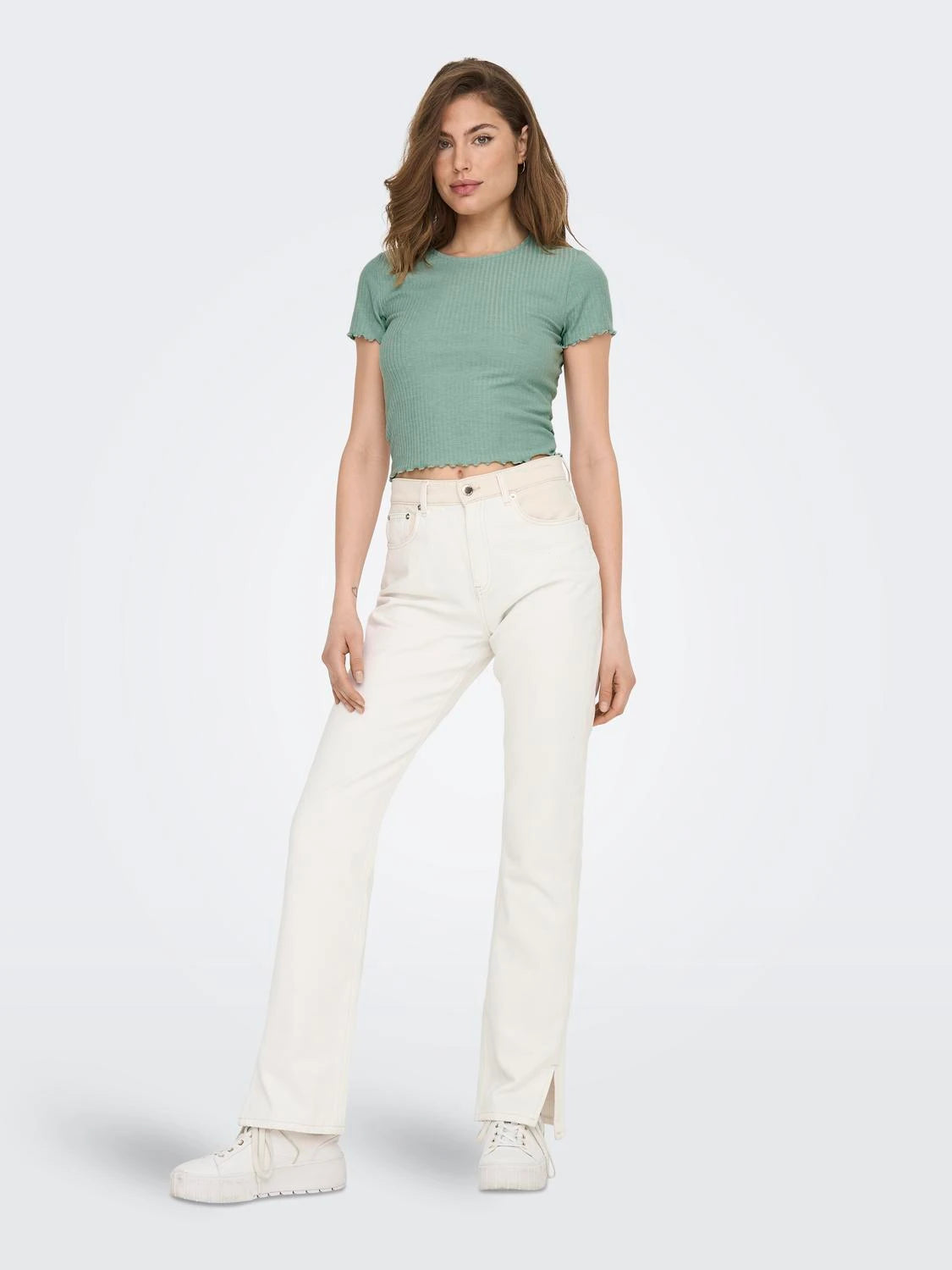 Ruffled Hem Tee