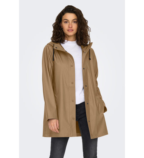 Khaki raincoat deals