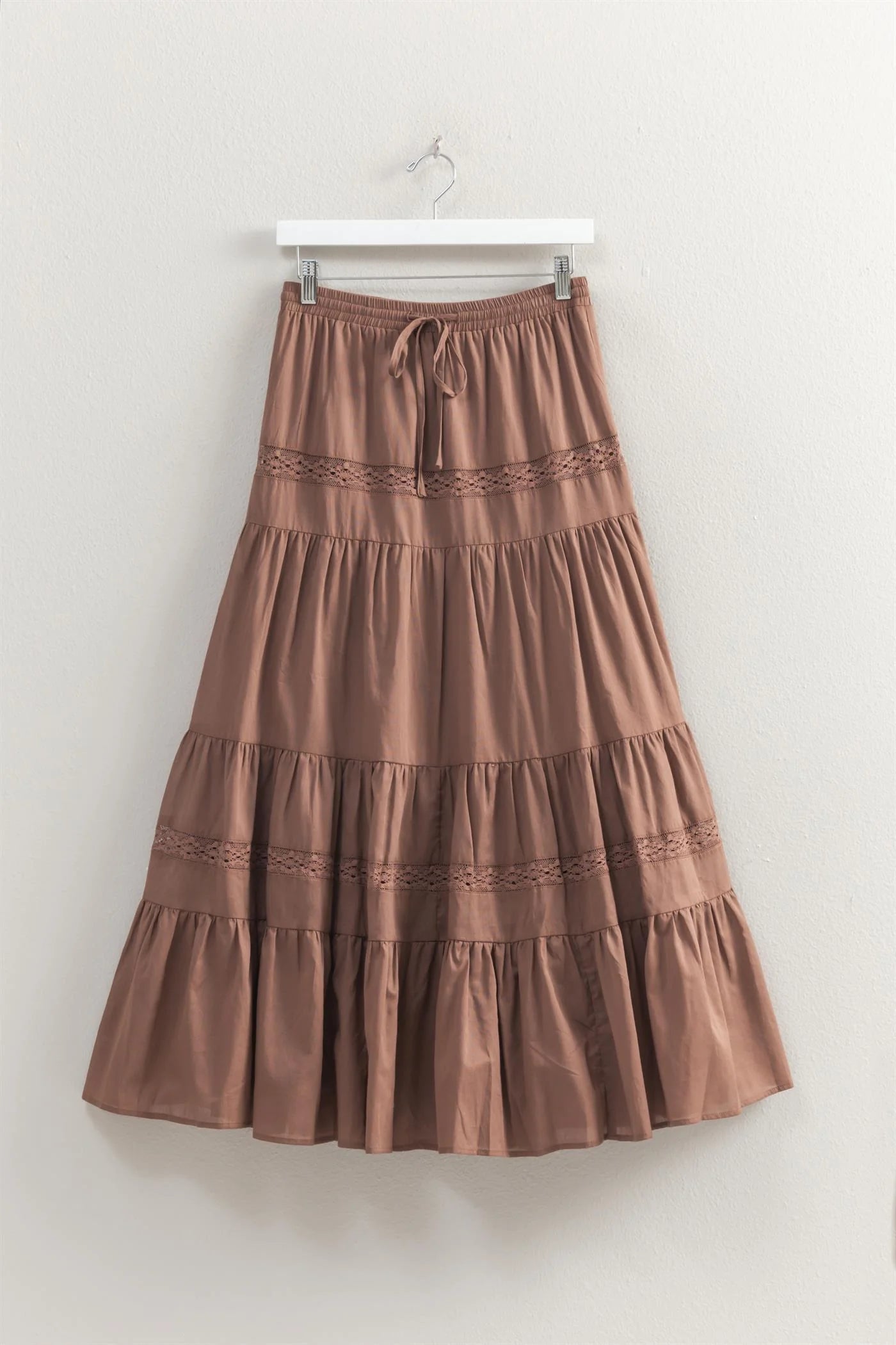 Cotton Voile Tiered Maxi Skirt