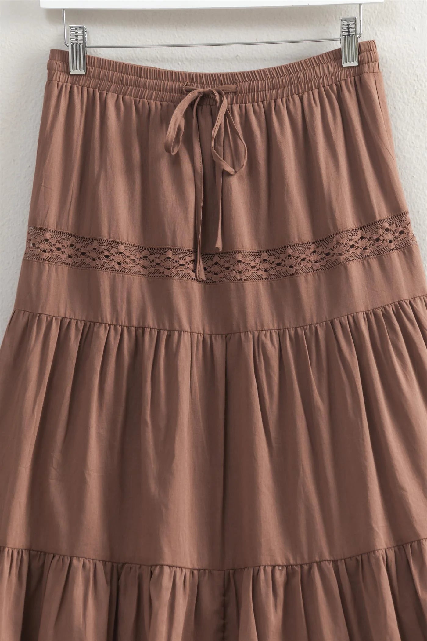 Cotton Voile Tiered Maxi Skirt