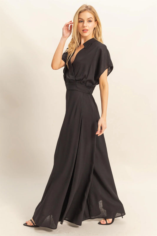 Cotton Surplice Top and Palazzo Pants Set