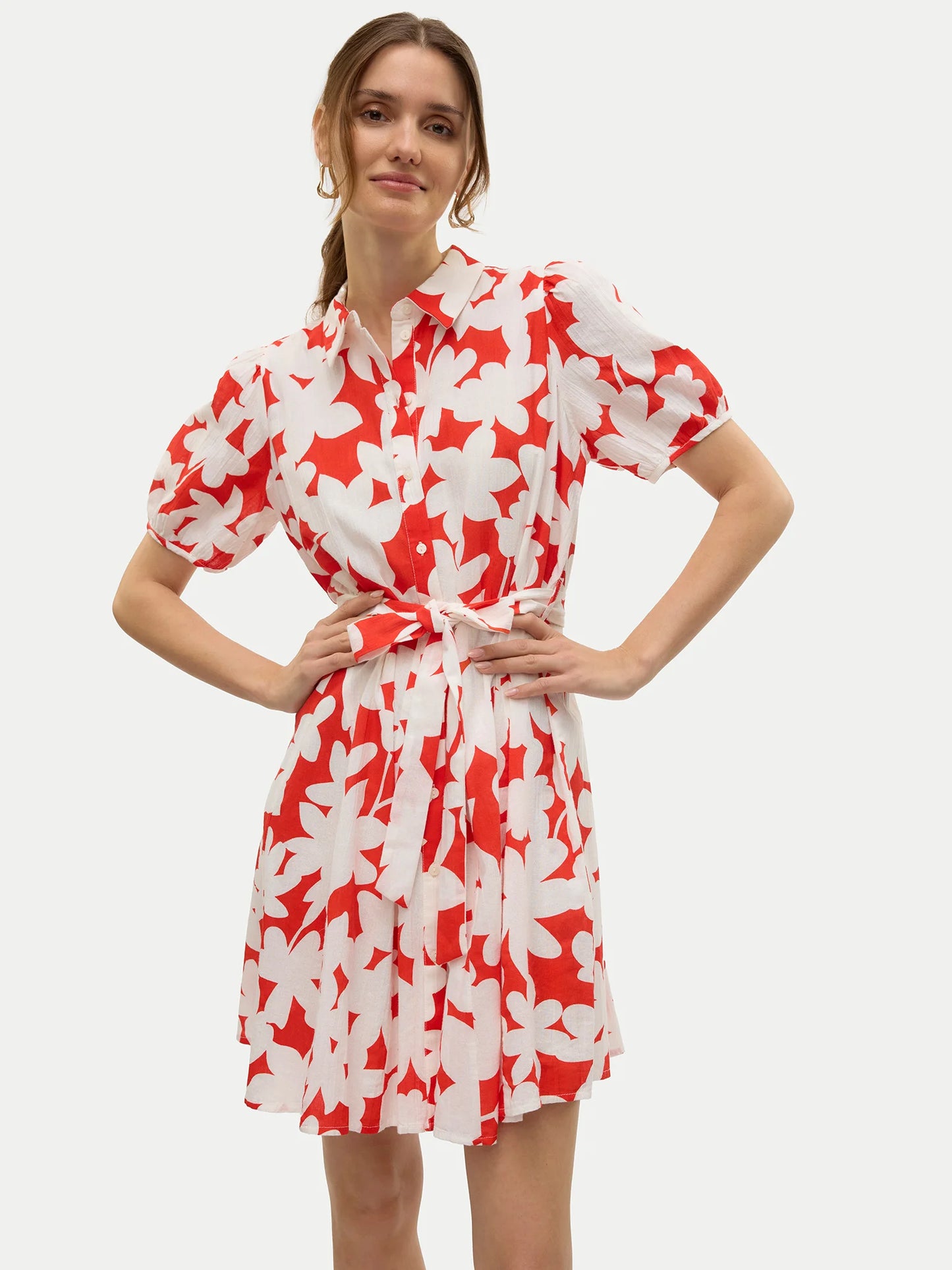 Floral Organic Cotton Shirt Dress