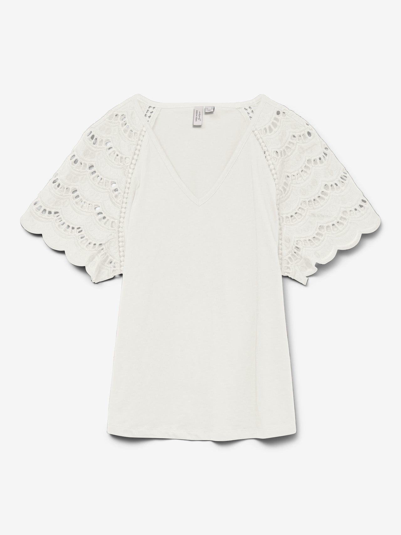 Lace Sleeves Cotton Top