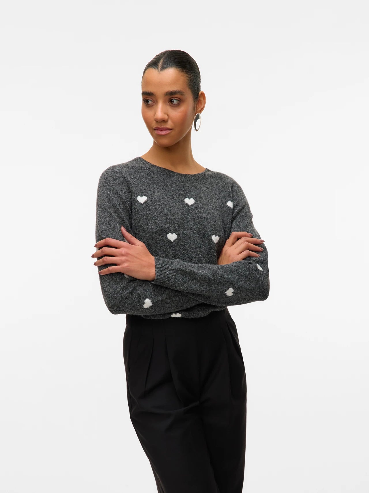 Heart Print Sweater