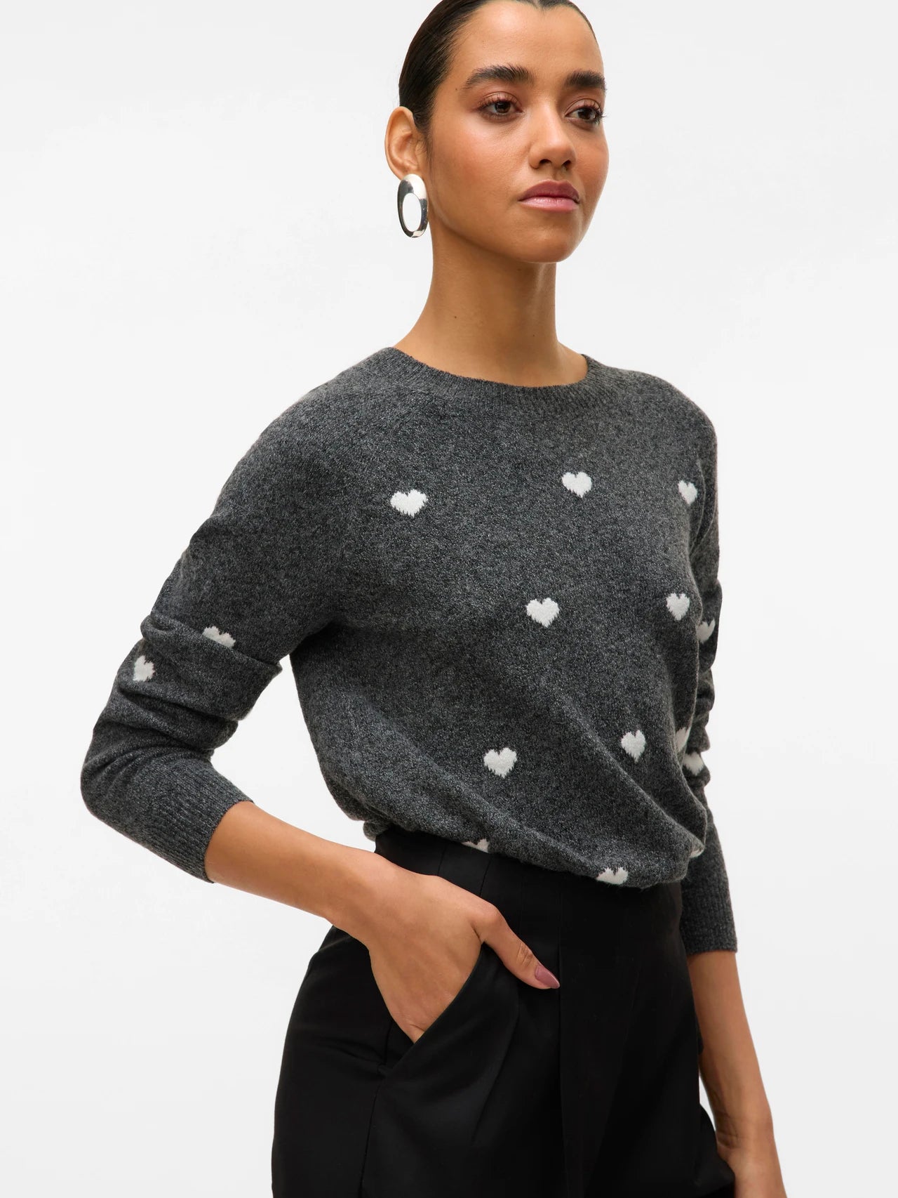 Heart Print Sweater