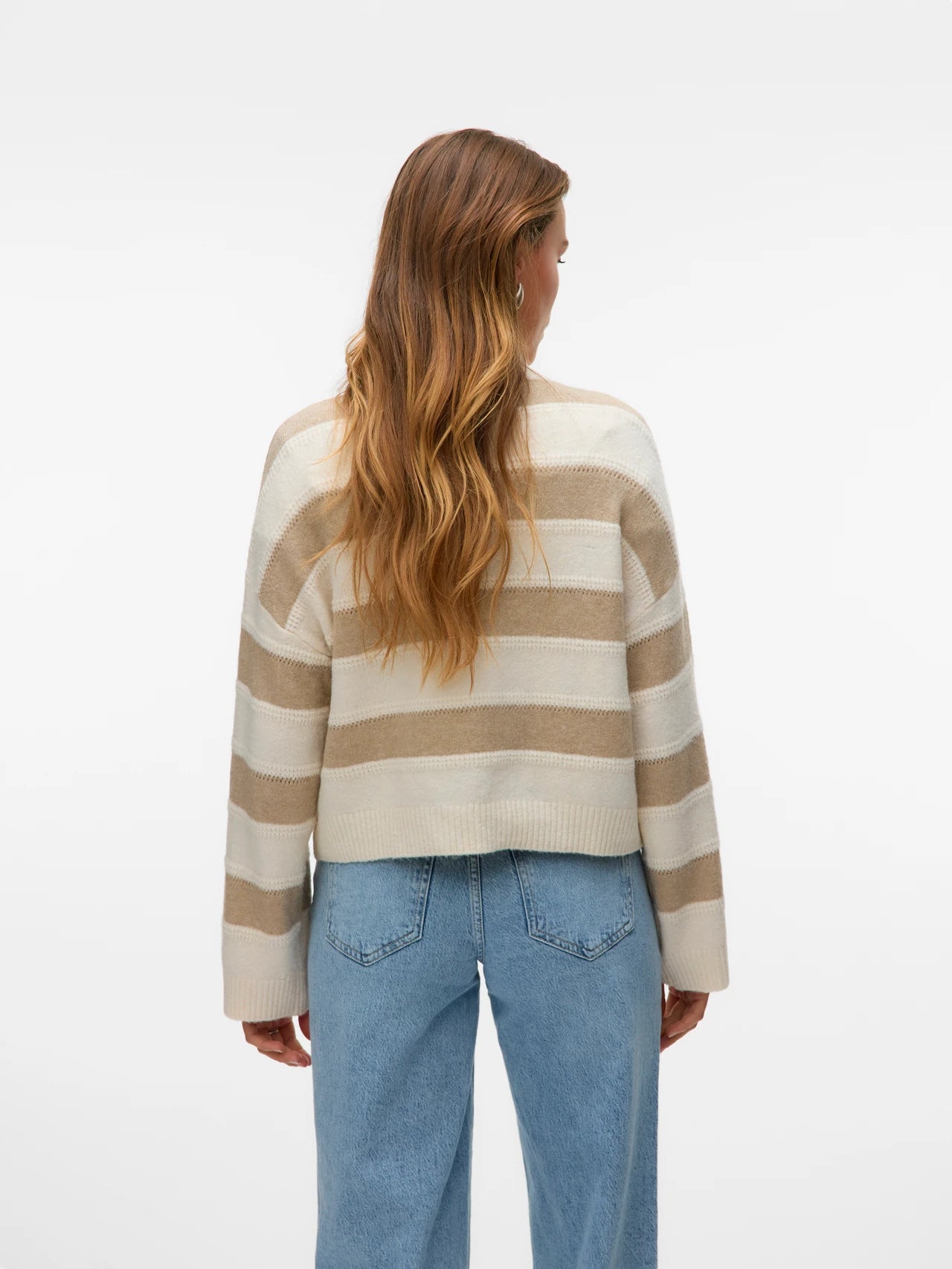 Striped High Neck Sweater