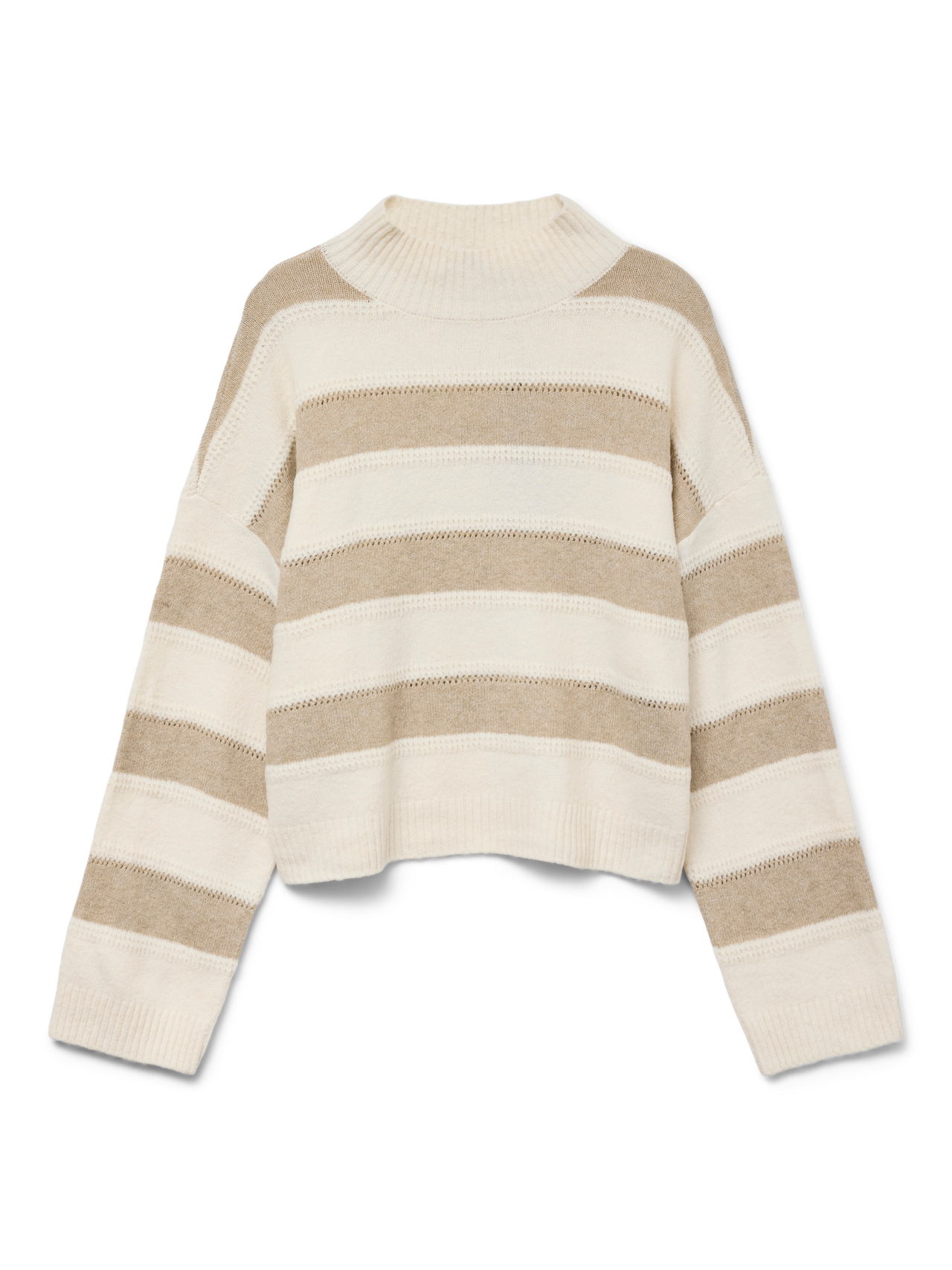 Striped High Neck Sweater