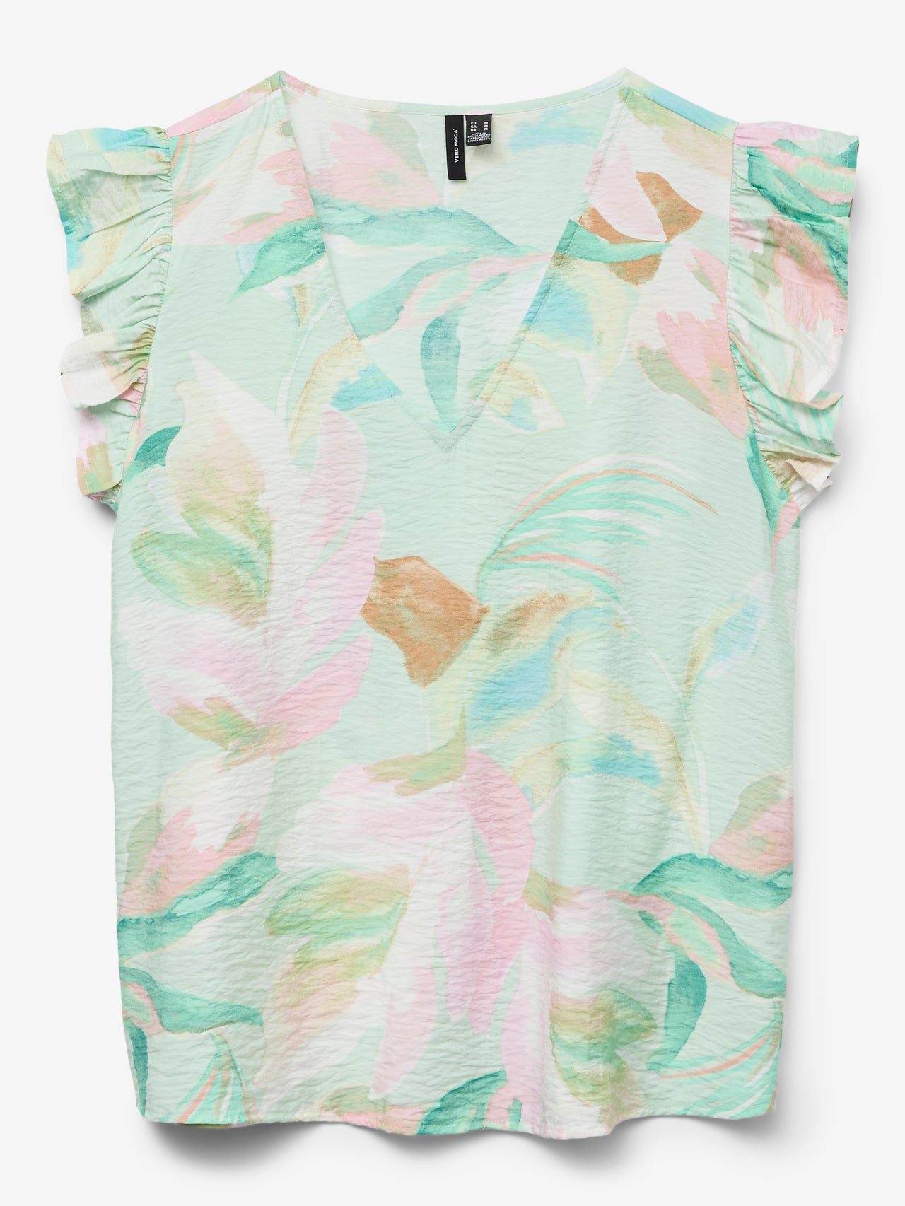 Printed Frill Top