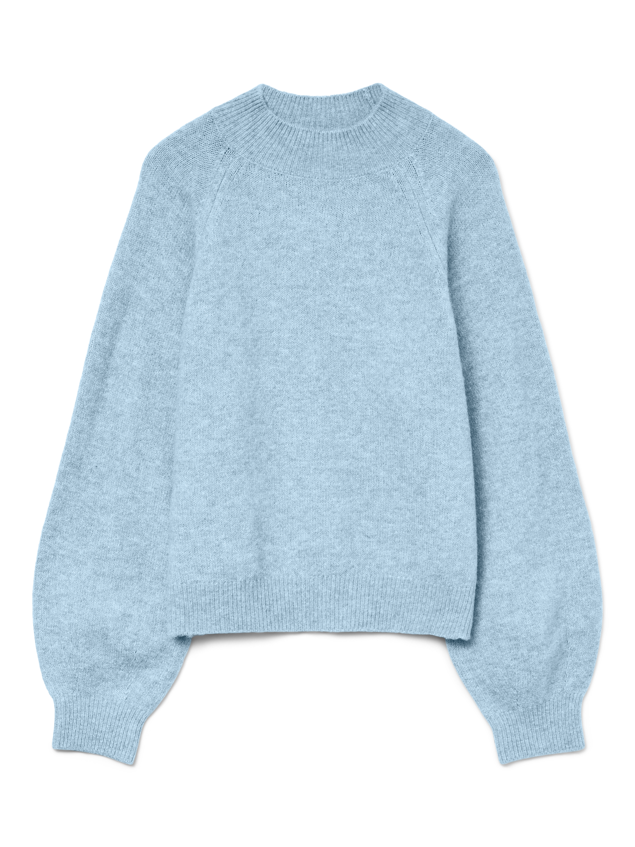 High Neck Balloon Sleeves Sweater