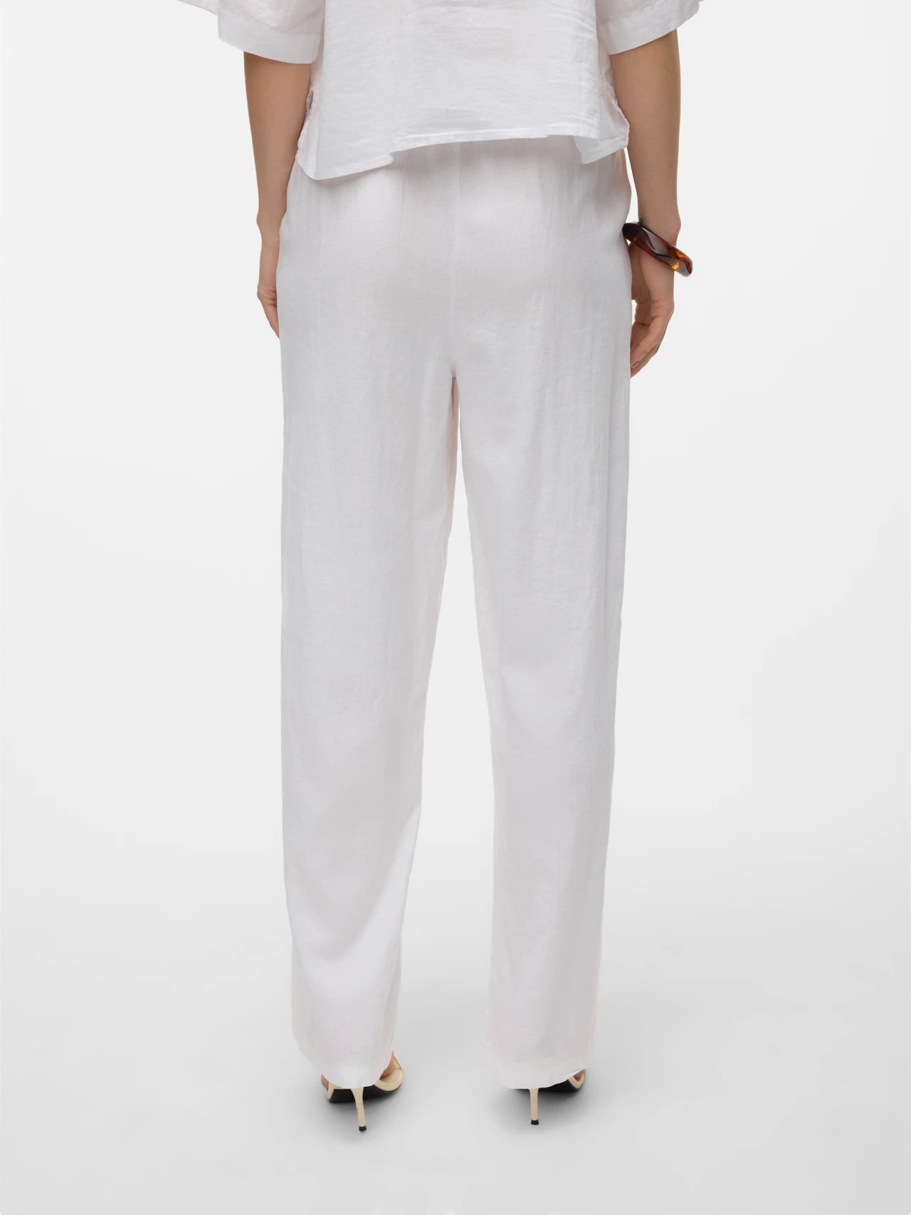 Linen Mid Waist Pants