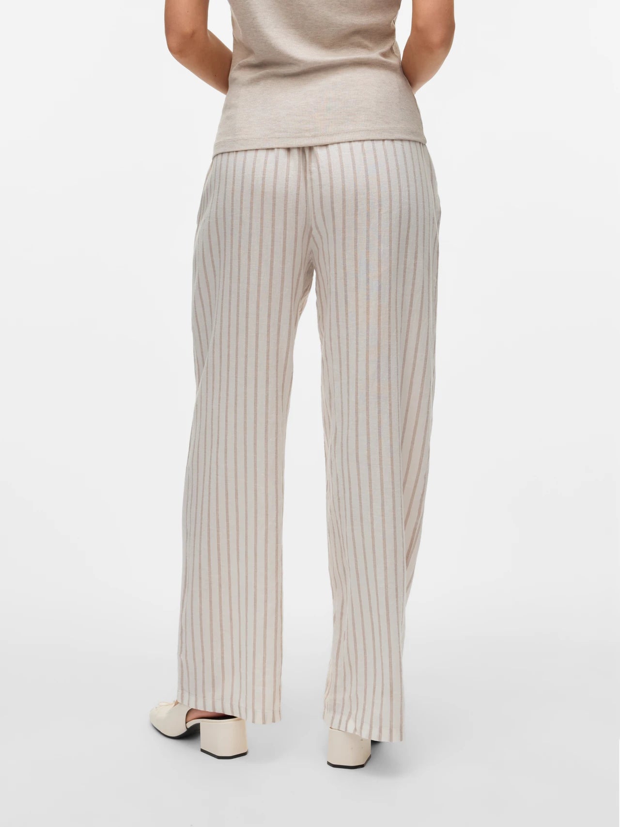 Linen Mid Waist Pants