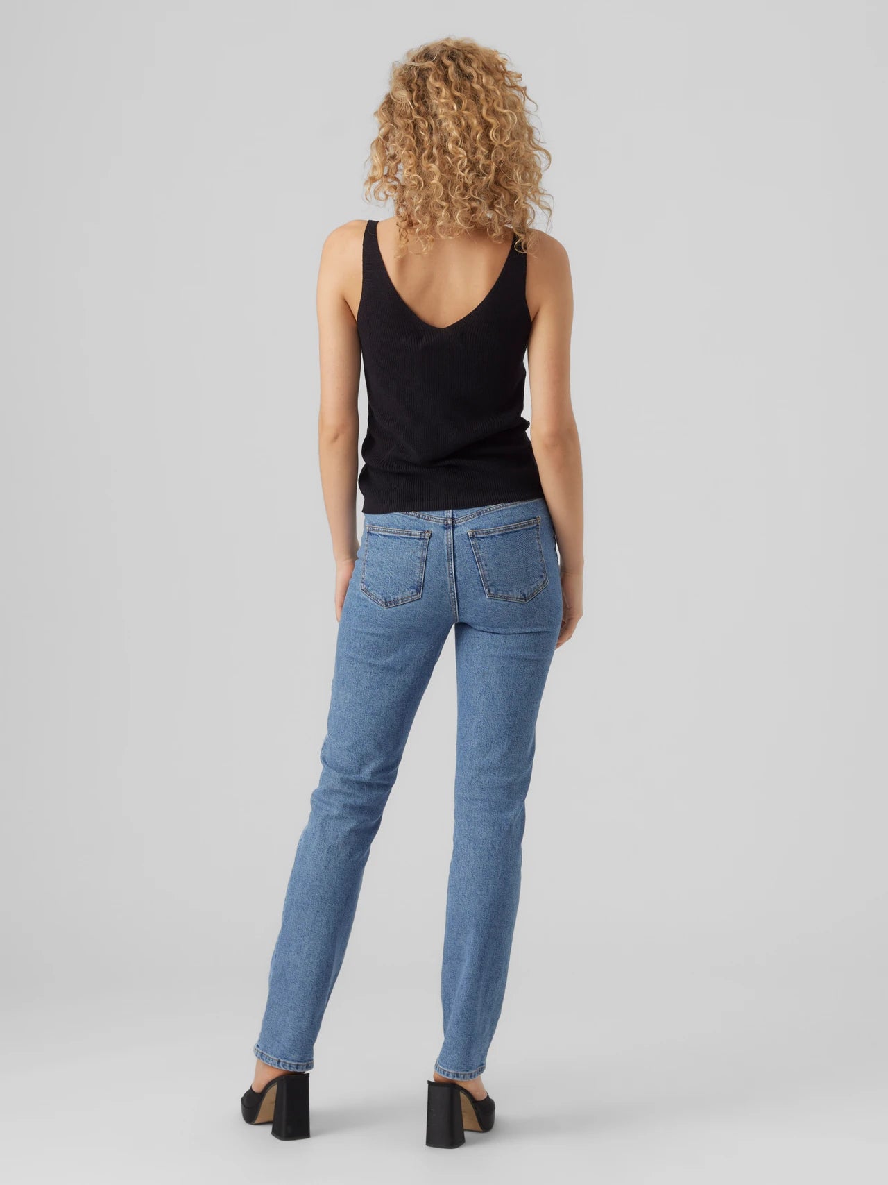 Vneck Sleeveless Knit Top