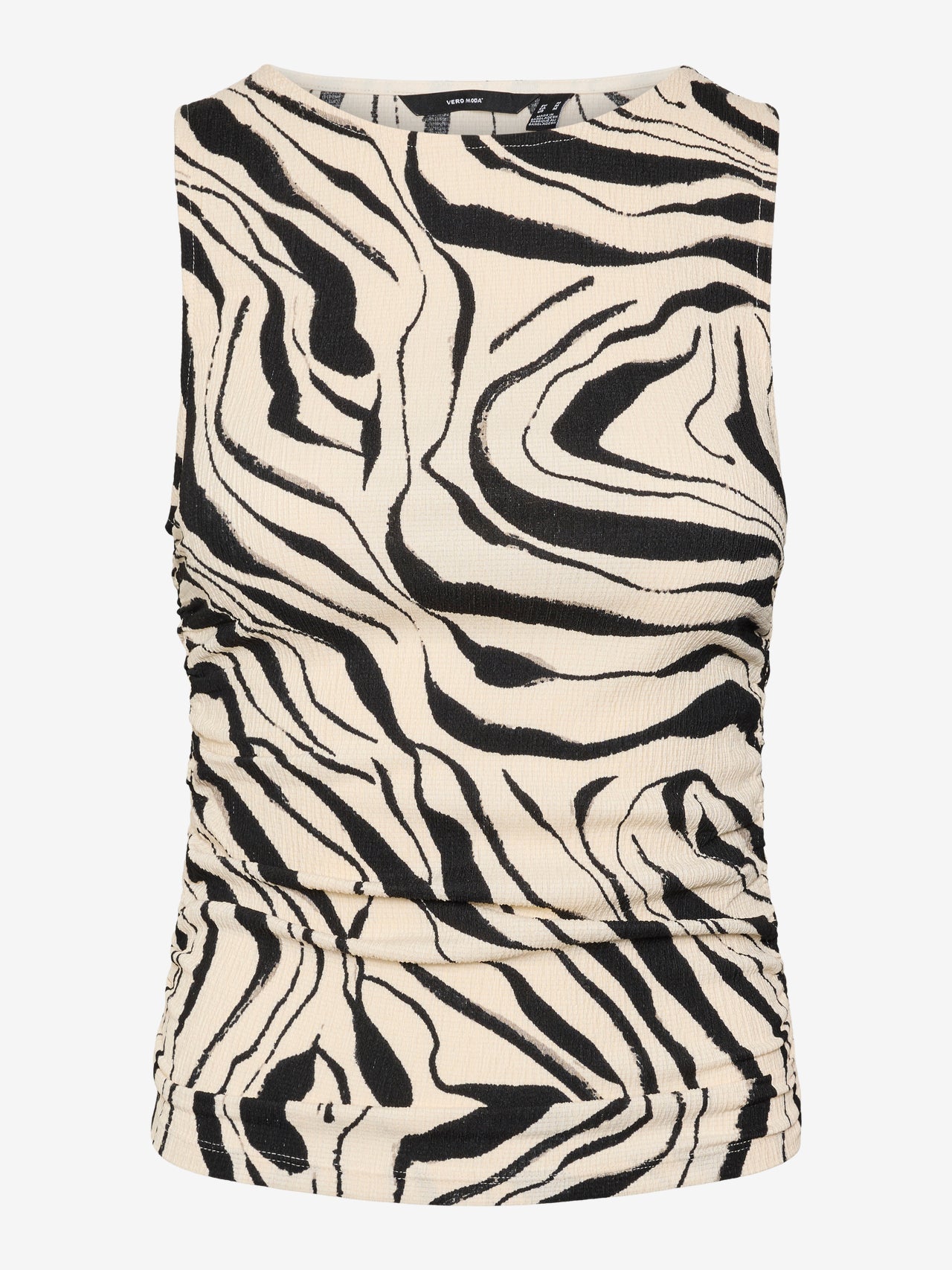 Ruched Print Top