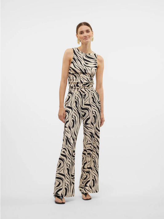 Ruched Print Top