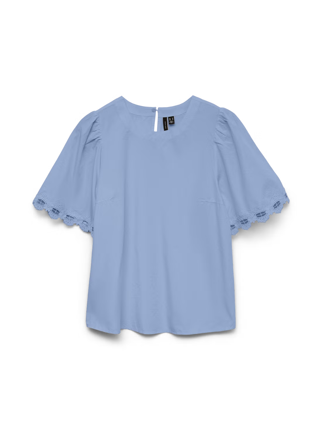 Organic Cotton Crochet Sleeve Top