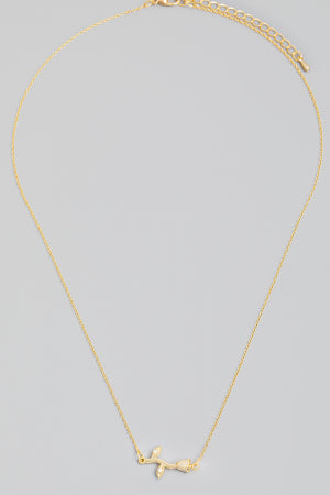 Gold Dipped Delicate Rose Necklace