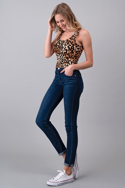 Exposure Snap Button Leopard Top