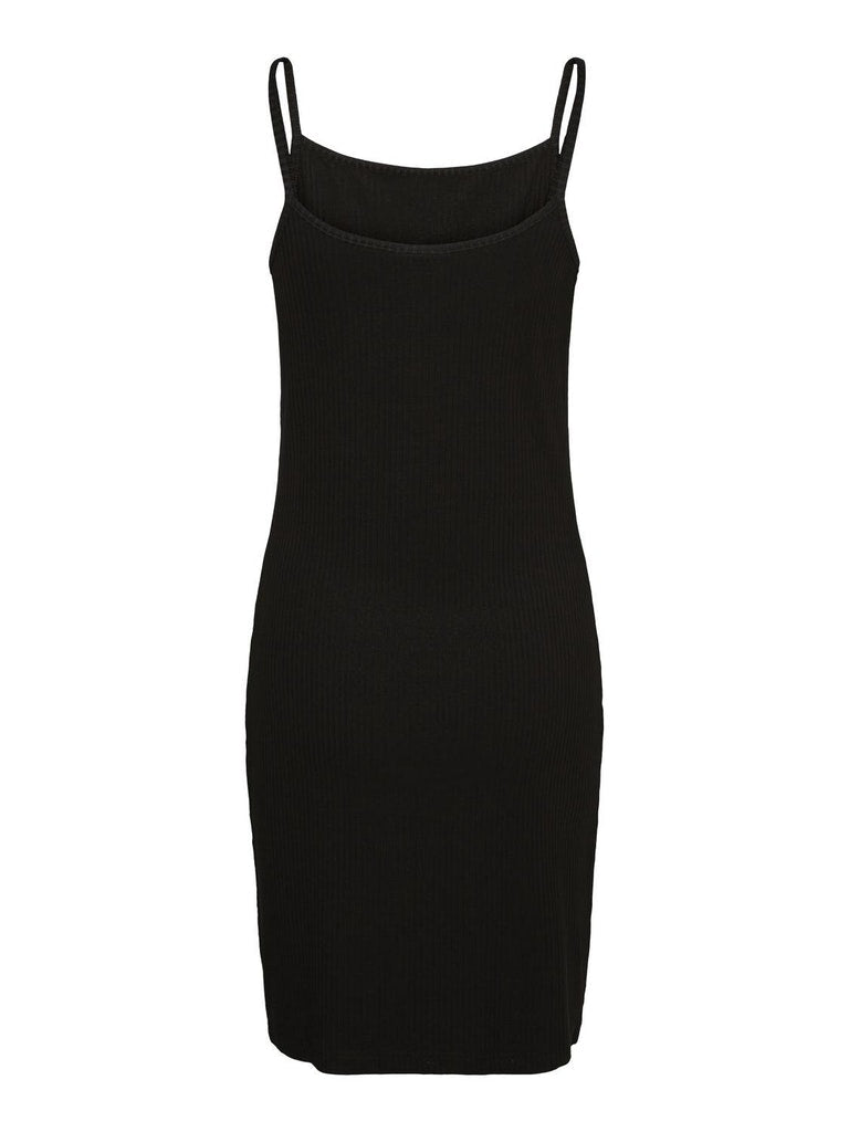 Edda Short Cotton Dress - Black