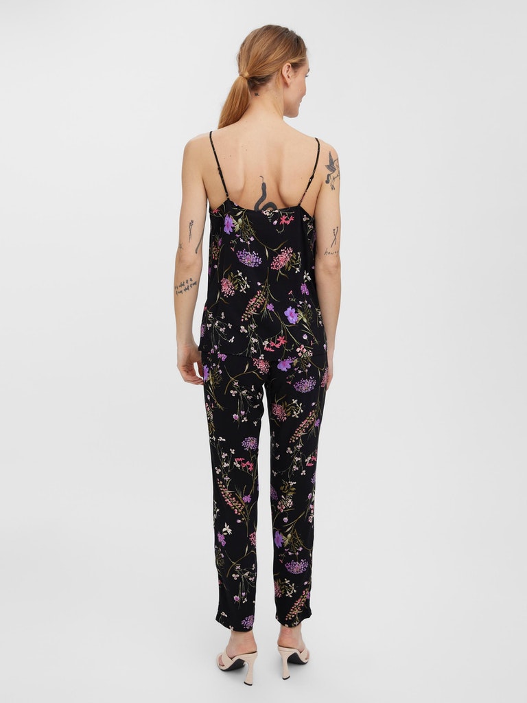 Simply Easy Singlet Top - Black Floral