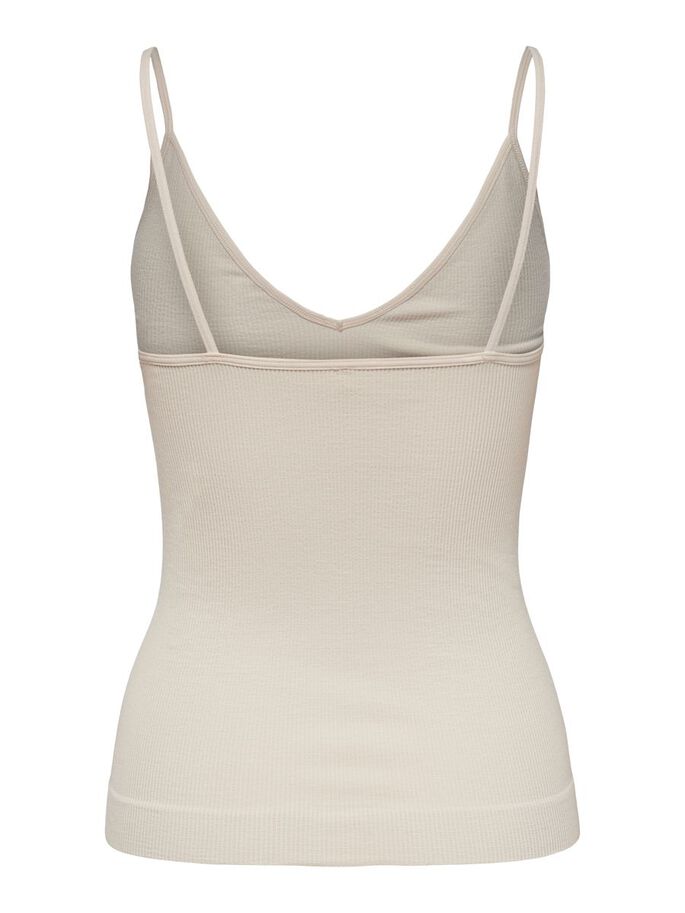 Vicky Ribbed Seamless Vneck Tank