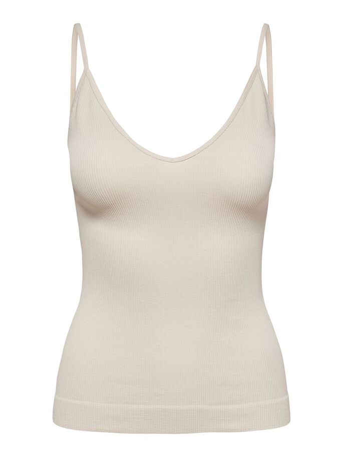 Vicky Ribbed Seamless Vneck Tank