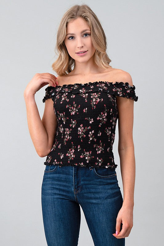 Exposure Off Shoulder Smock Top