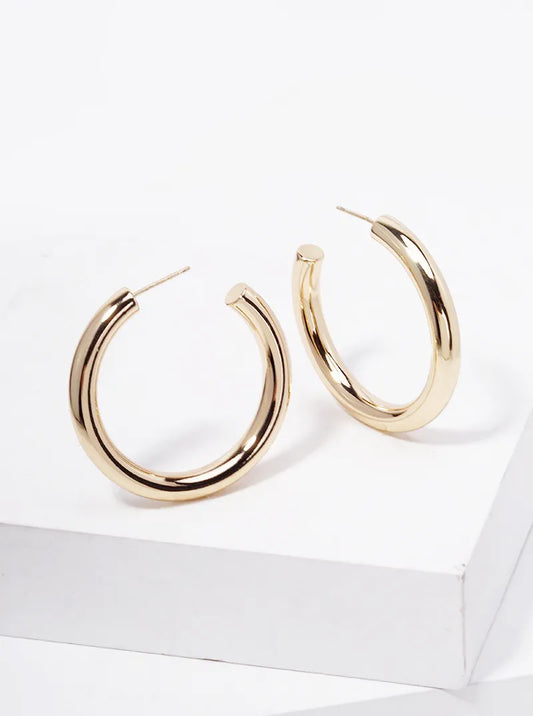 14K Gold Dipped Big Chunky Hoop Earrings