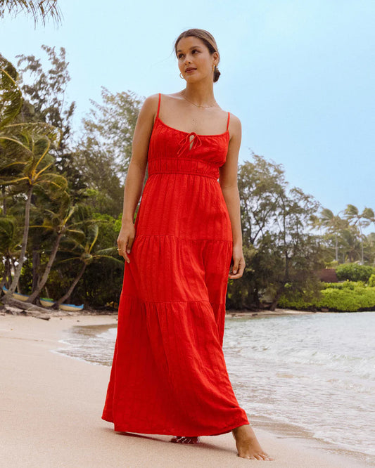 Red Aloha Cotton Dress
