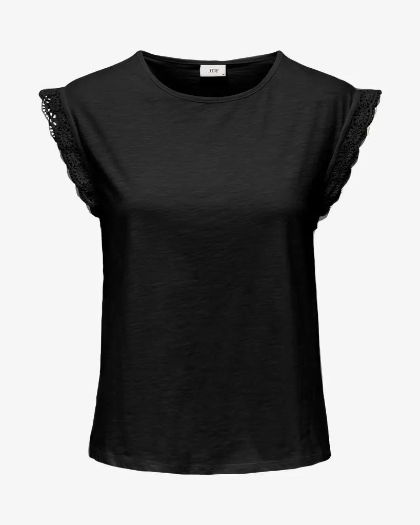 Lace Sleeve Detail 100% Organic Cotton Tee