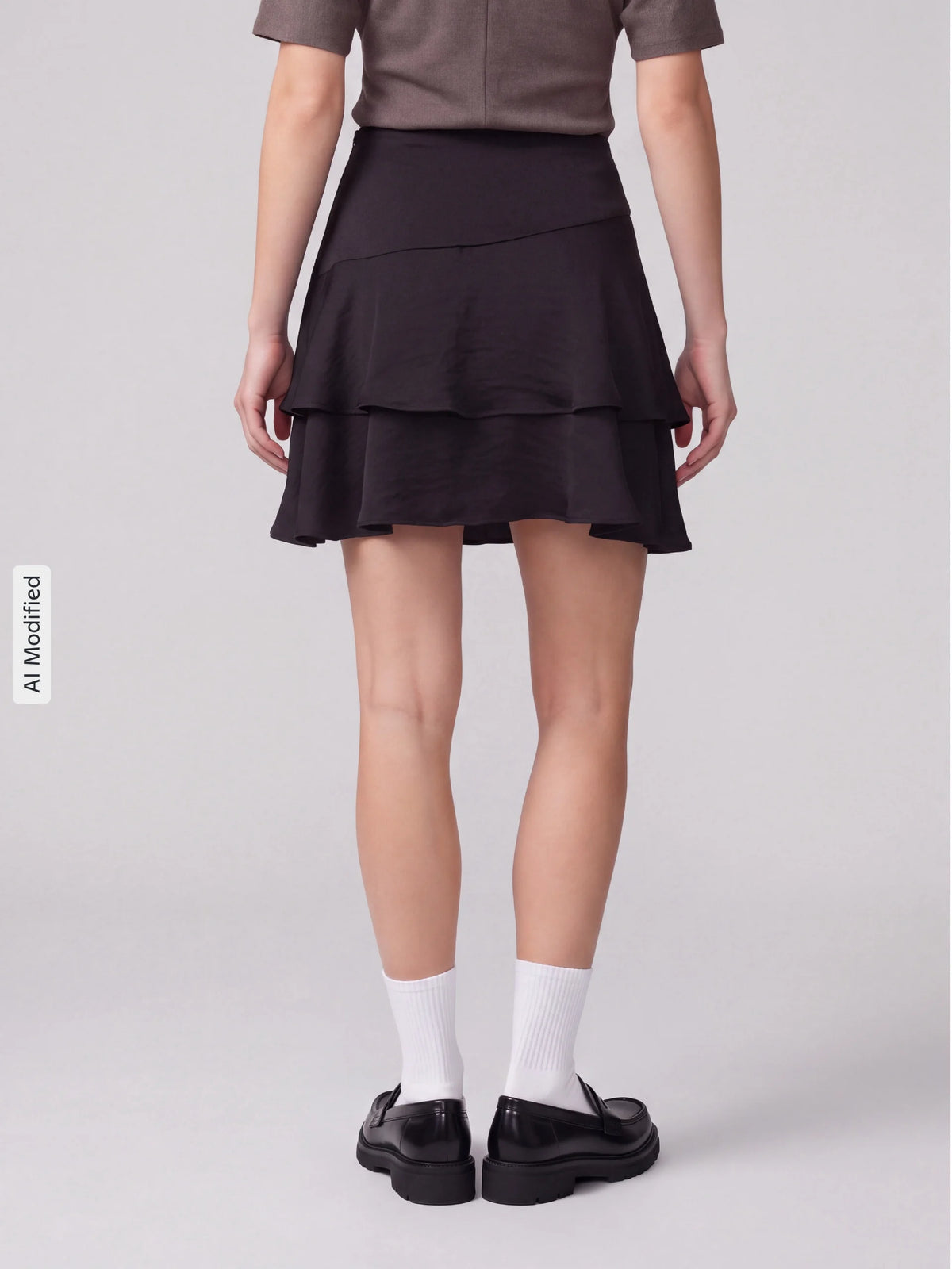 A-line Mini Skirt with Ruffles