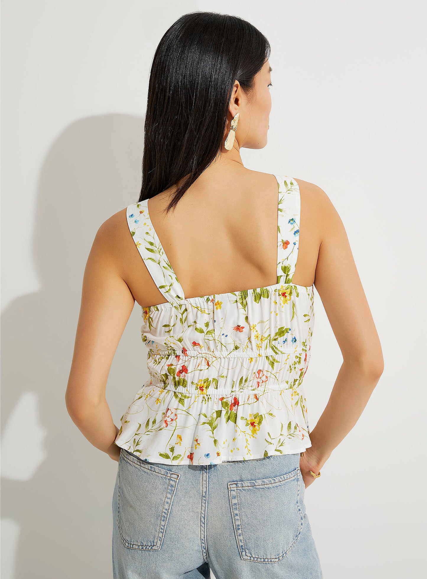 Gathered Print Top