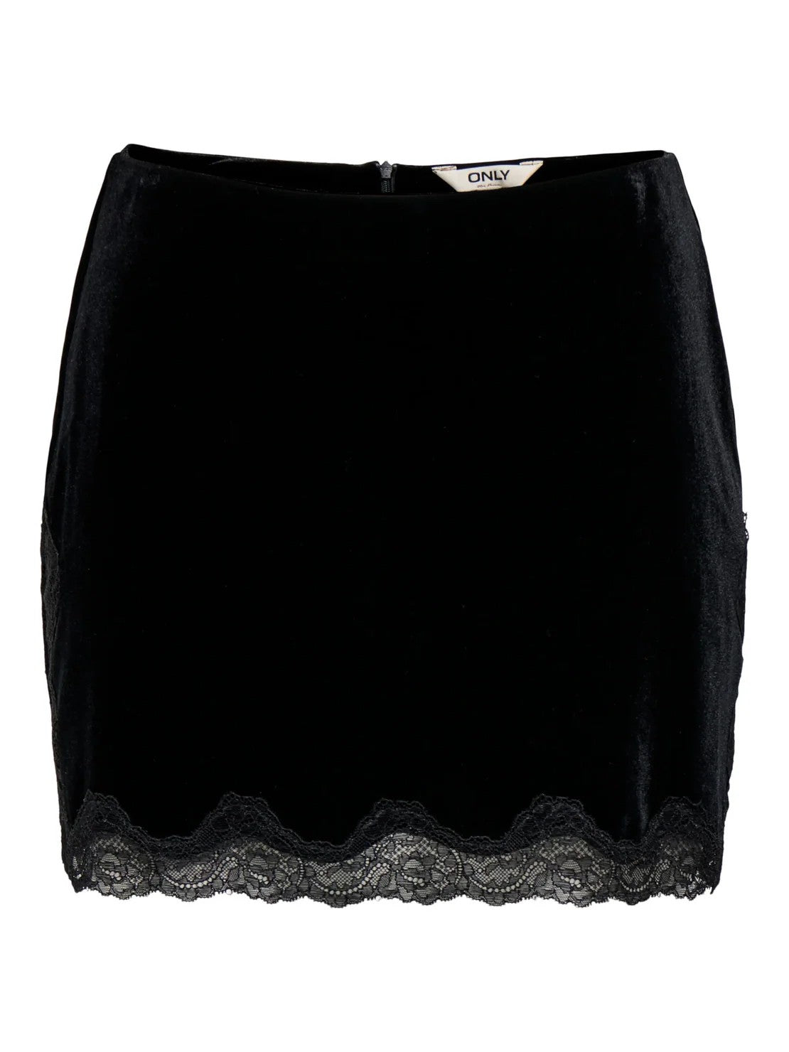 Lace & Velvet Mini Skirt