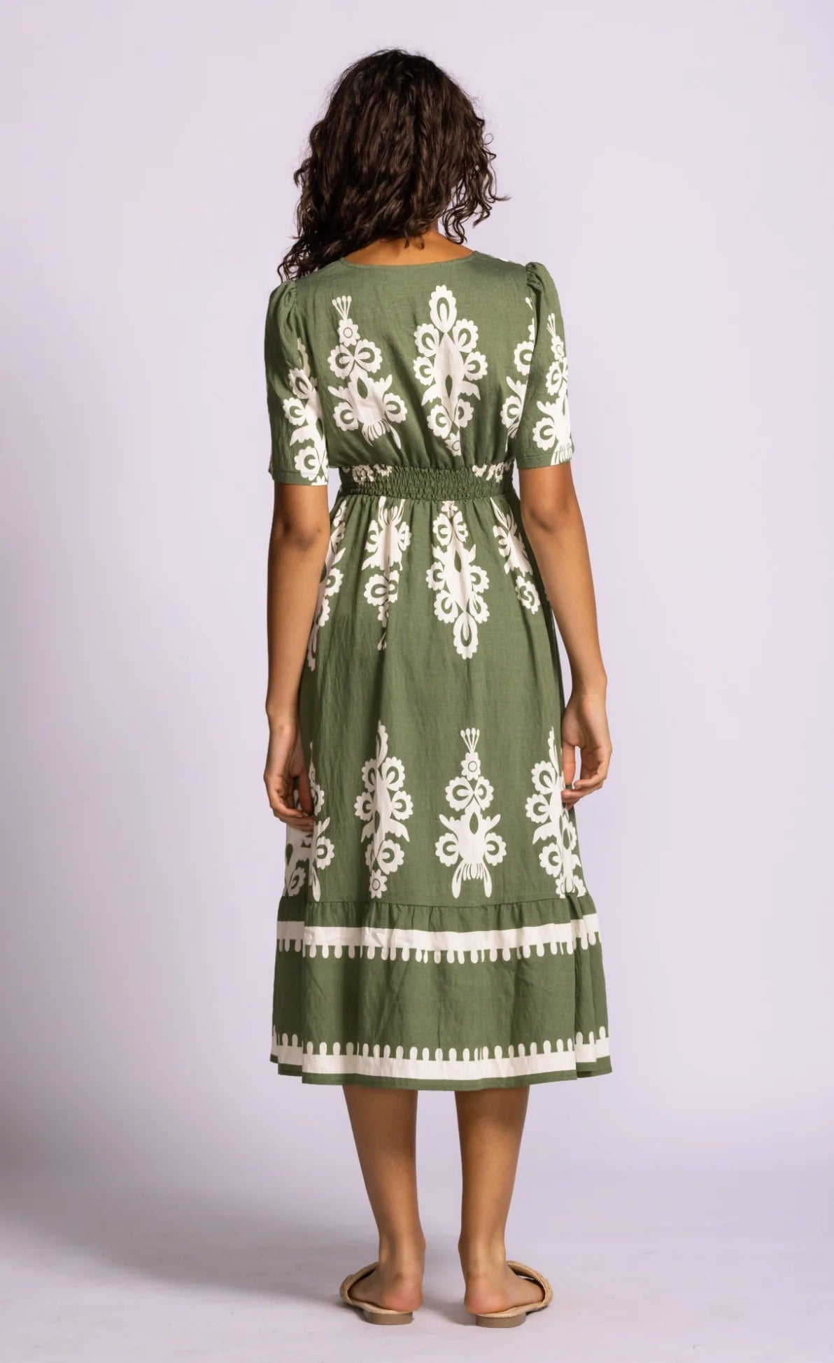 Green Print Dress