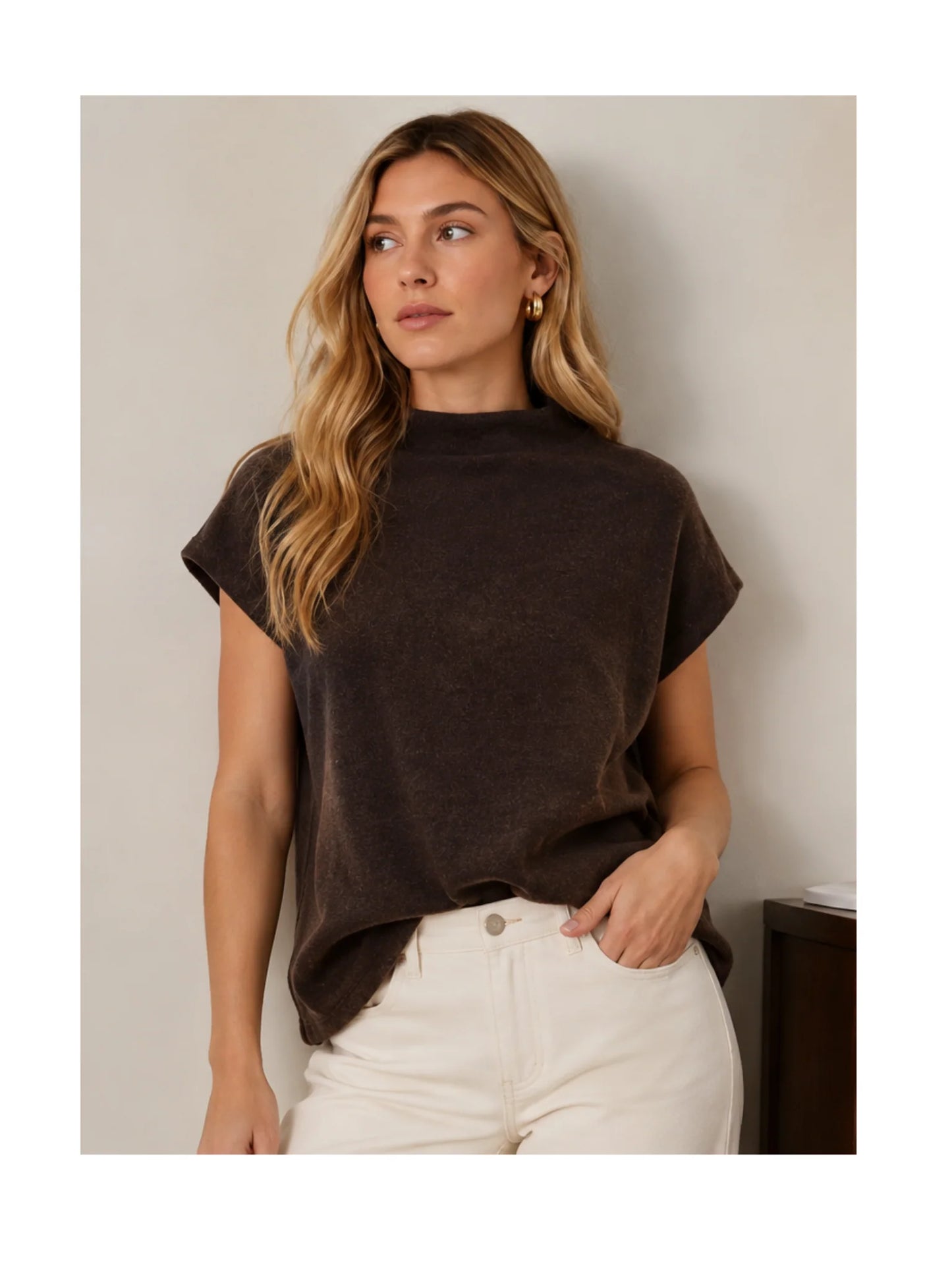 Soft Mock-neck Top