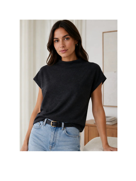 Soft Mock-neck Top