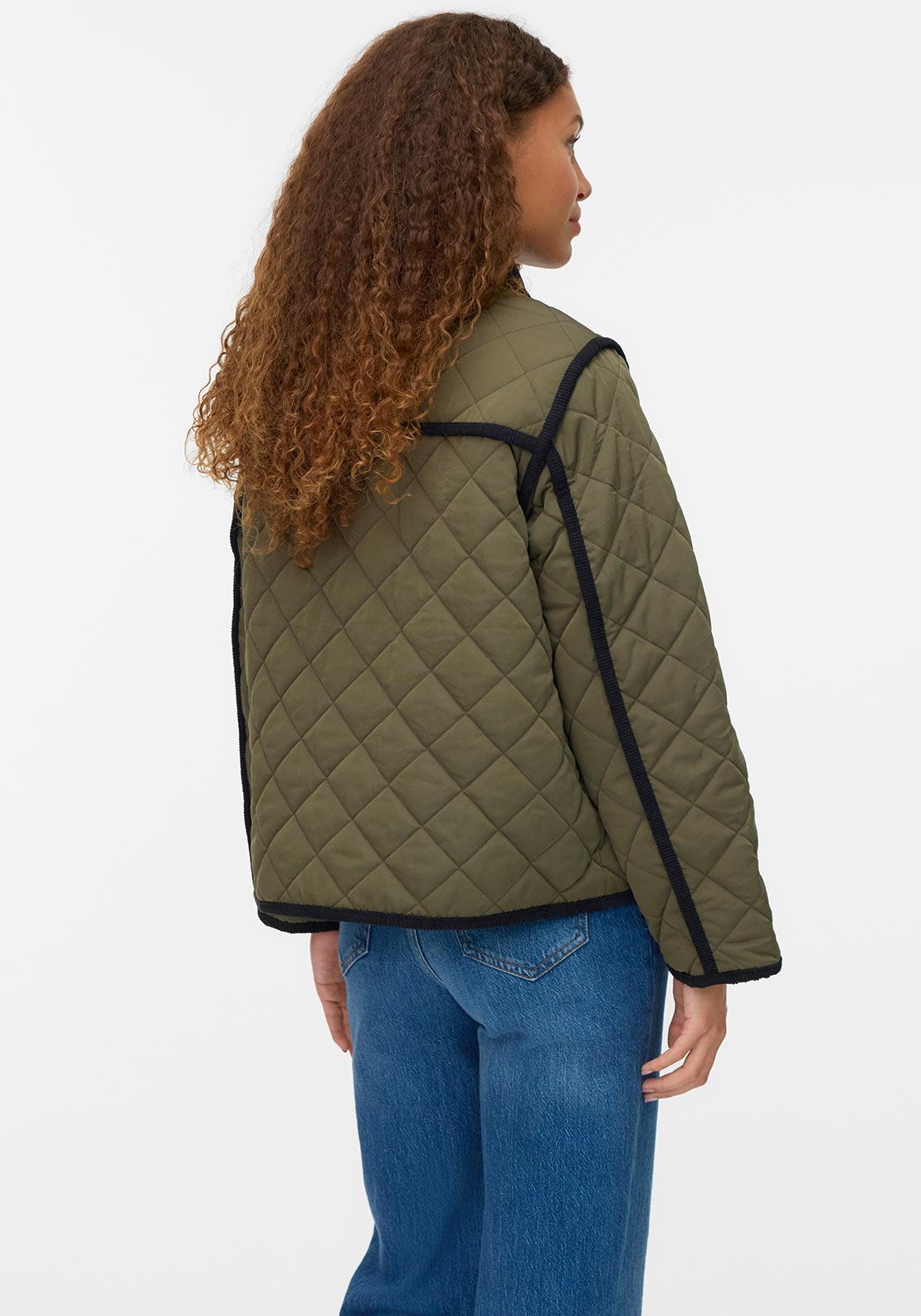 Corduroy Collar Jacket - Green