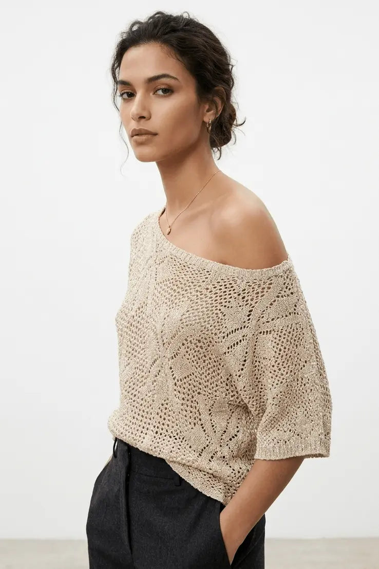 Off the Shoulder Knit Top